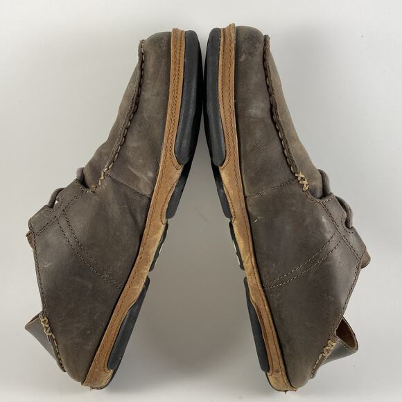 Olukai Shoes Ohana Lace Up Nubuck Leather Slip Ons Loafers Mens Size 8 Loafer - Picture 7 of 9